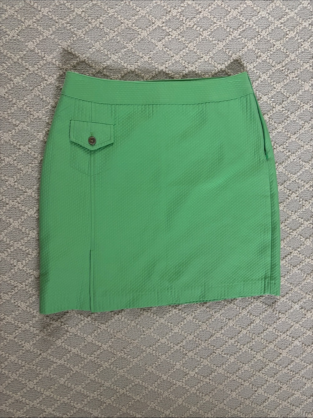 J. McLaughlin Green Textured Mini Skirt